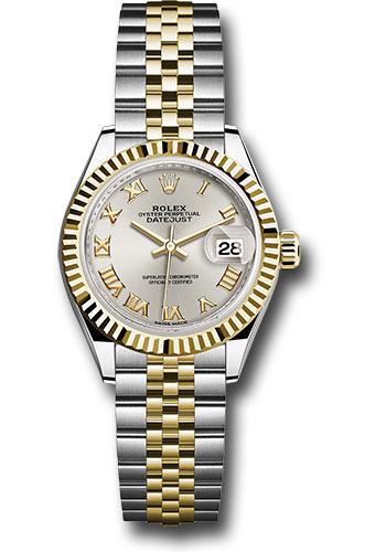 Rolex Lady-Datejust 279173 Steel and Yellow Gold Rolesor 28 Fluted Bezel - Silver Roman Dial - Jubilee Bracelet - srj Main image