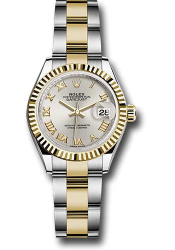 Rolex Lady-Datejust 279173 Steel and Yellow Gold Rolesor 28 Fluted Bezel - Silver Roman Dial - Oyster Bracelet - sro Main image