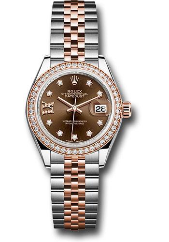 Rolex Lady-Datejust 279381RBR Steel and Everose Gold Rolesor 28 Diamond Bezel - Chocolate Diamond Star Dial - Jubilee Bracelet - cho9dix8dj Main image