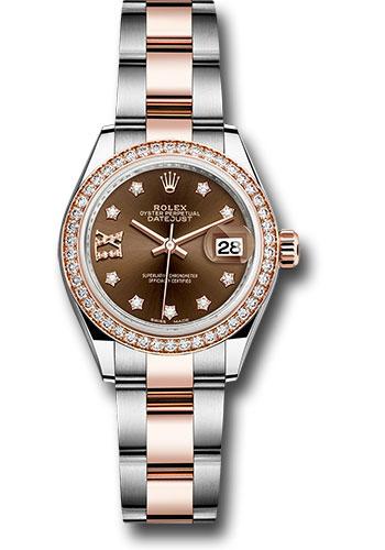 Rolex Lady-Datejust 279381RBR Steel and Everose Gold Rolesor 28 Diamond Bezel - Chocolate Diamond Star Dial - Oyster Bracelet - cho9dix8do Main image