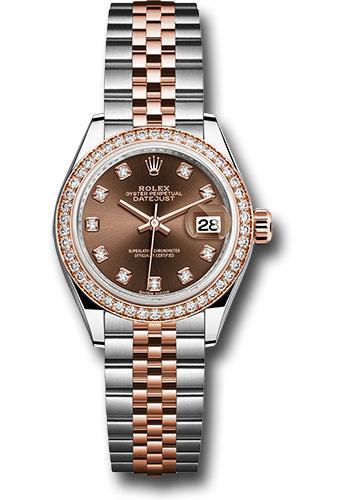 Rolex Lady-Datejust 279381RBR Steel and Everose Gold Rolesor 28 Diamond Bezel - Chocolate Diamond Dial - Jubilee Bracelet - chodj Main image