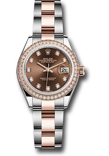 Rolex Lady-Datejust 279381RBR Steel and Everose Gold Rolesor 28 Diamond Bezel - Chocolate Diamond Dial - Oyster Bracelet - chodo Main image