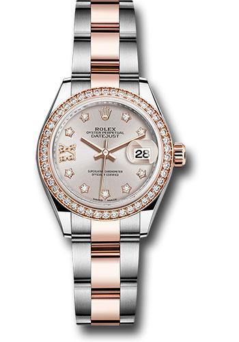 Rolex Lady-Datejust 279381RBR Steel and Everose Gold Rolesor 28 Diamond Bezel - Sundust Diamond Star Dial - Oyster Bracelet - su9dix8do Main image