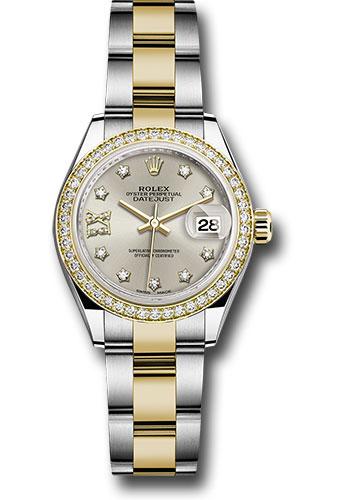Rolex Lady-Datejust 279383RBR Steel and Yellow Gold Rolesor 28 Diamond Bezel - Silver Diamond Star Dial - Oyster Bracelet - s9dix8do Main image