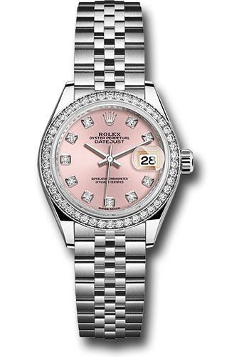 Rolex Lady-Datejust 279384RBR Steel and White Gold Rolesor 28 44 Diamond Bezel - Pink Diamond Dial - Jubilee Bracelet - pdj Main image