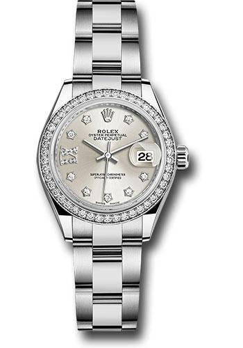Rolex Lady-Datejust 279384RBR Steel and White Gold Rolesor 28 44 Diamond Bezel - Silver Diamond Star Dial - Oyster Bracelet - s9dix8do Main image