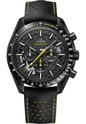 Omega Speedmaster 311.92.44.30.01.001 Moonwatch Chronograph "Dark Side of the Moon" Apollo 8 - 44.25mm Black Ceramic Case - Black Dial - Perforated Black Leather Strap