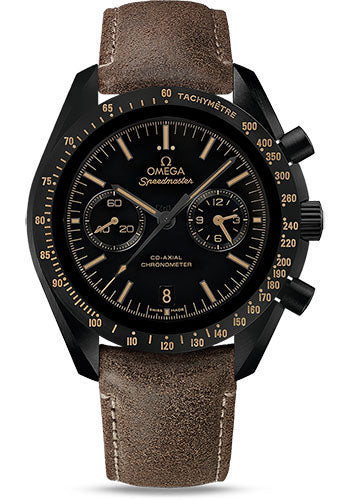 Omega Speedmaster 311.92.44.51.01.006 Moonwatch Omega Co-Axial Chronograph 44.25mm Black Ceramic Case - Black Dial - Brown Leather Strap