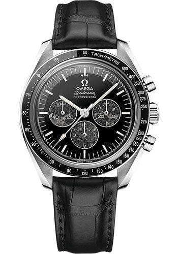 Omega Speedmaster 311.93.42.30.99.001 Moonwatch Professional Chronograph Calibre 321 - 42mm Platinum Case - Black Dial - Black Leather Strap Main image