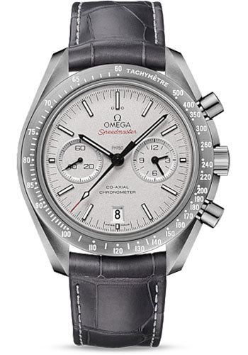 Omega Speedmaster 311.93.44.51.99.001 Moonwatch Omega Co-Axial Chronograph Grey Side of the Moon 42.5mm Grey Ceramic Case - Platinum Dial - Grey Leather Strap Main image