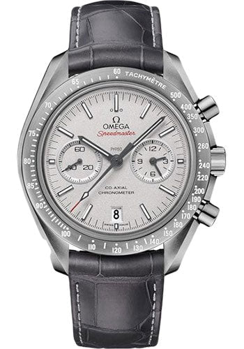 Omega Speedmaster 311.93.44.51.99.002 Moonwatch Co-Axial Chronograph Grey Side of the Moon 44.25mm Grey Ceramic Case - Platinum Dial - Leather Strap Main image