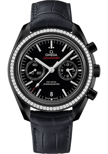 Omega Speedmaster 311.98.44.51.51.001 Moonwatch Omega Co-Axial Chronograph Dark Side of the Moon 44.25mm Black Ceramic Case - Diamond Set Ceramic Bezel - Black Ceramic Diamond Dial - Black Leather Str Main image