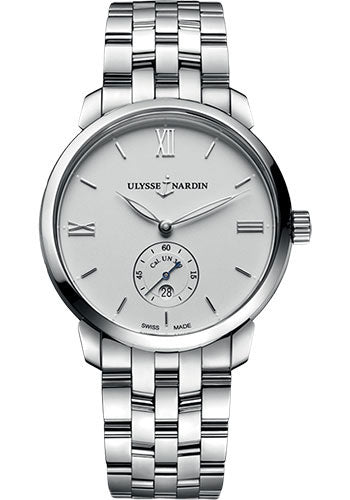 Ulysse Nardin Classico Manufacture 40mm - Steel Case - White Dial - Steel Bracelet Main image