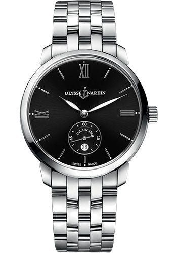 Ulysse Nardin Classico Manufacture 40mm - Steel Case - Black Dial - Steel Bracelet