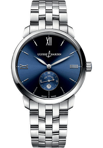 Ulysse Nardin Classico Manufacture 40mm - Steel Case - Blue Dial - Steel Bracelet