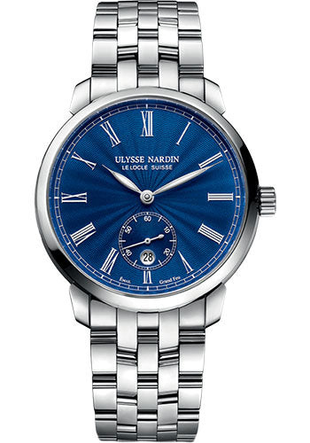Ulysse Nardin Classico Manufacture 40mm - Steel Case - Blue Enamel Dial - Steel Bracelet Main image