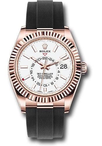 Rolex Sky-Dweller 326235 Everose Gold White Index Dial - Oysterflex Bracelet - 2020 Release - wi