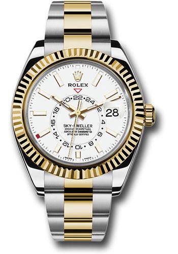 Rolex Sky-Dweller 326933 Yellow Rolesor White Index Dial - Oyster Bracelet - wh