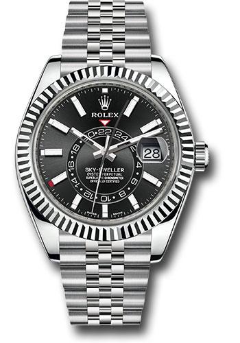 Rolex Oyster Perpetual 326934 White Rolesor Sky-Dweller Black Index Dial - Jubilee Bracelet - bkij Main image