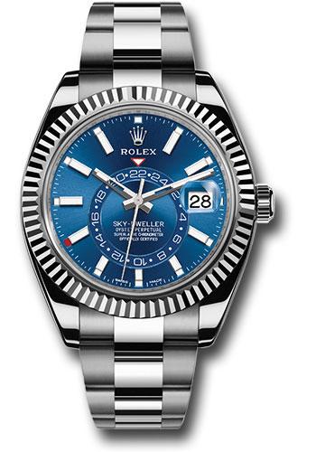 Rolex Sky-Dweller 326934 White Rolesor Blue Index Dial - Oyster Bracelet - bl