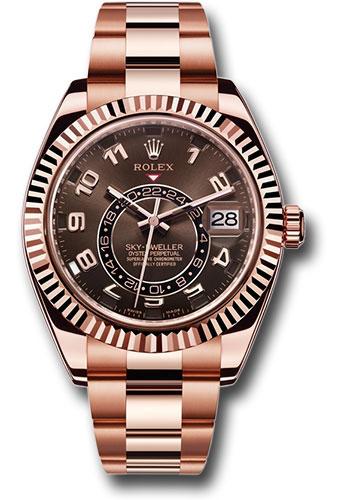 Rolex Sky-Dweller 326935 Everose Gold Chocolate Sunray Arabic Dial - Oyster Bracelet - cho