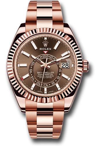 Rolex Sky-Dweller 326935 Everose Gold Chocolate Sunray Index Dial - Oyster Bracelet - choi Main image
