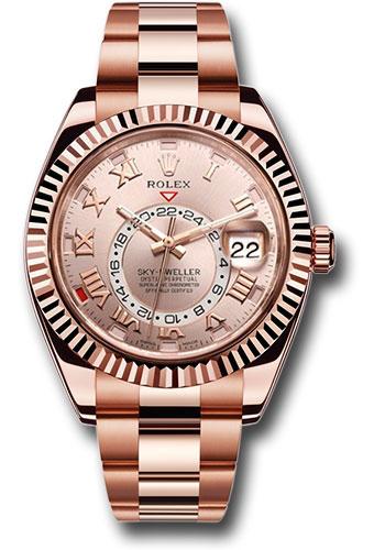 Rolex Sky-Dweller 326935 Everose Gold Sundust Sunray Roman Dial - Oyster Bracelet - su Main image