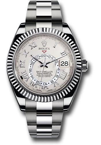Rolex Sky-Dweller 326939 White Gold Ivory Satin Finish Roman Dial - Oyster Bracelet - iv