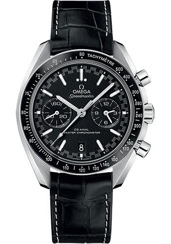 Omega Speedmaster 329.33.44.51.01.001 Racing Co-Axial Master Chronograph 44.25mm Steel Case - Black Ceramic Bezel - Black Dial - Black Leather Strap Main image