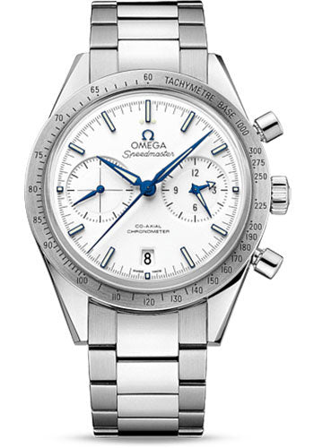 Omega Speedmaster 331.90.42.51.04.001 '57 Omega Co-Axial Chronograph 41.5mm Grade 5 Titanium Case - Brushed Bezel - White Dial Main image