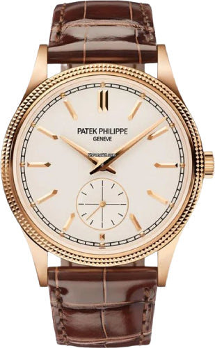 Patek Philippe Calatrava 6119R-001 "Clous de Paris" Rose Gold Hobnail BezelSilver Dial