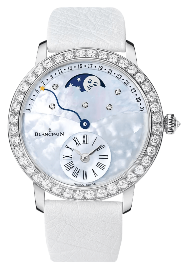 Blancpain 3653 1954L 58B Ladybird Quantieme Retrograde Diamond White Gold Ostrich Ladies Main image