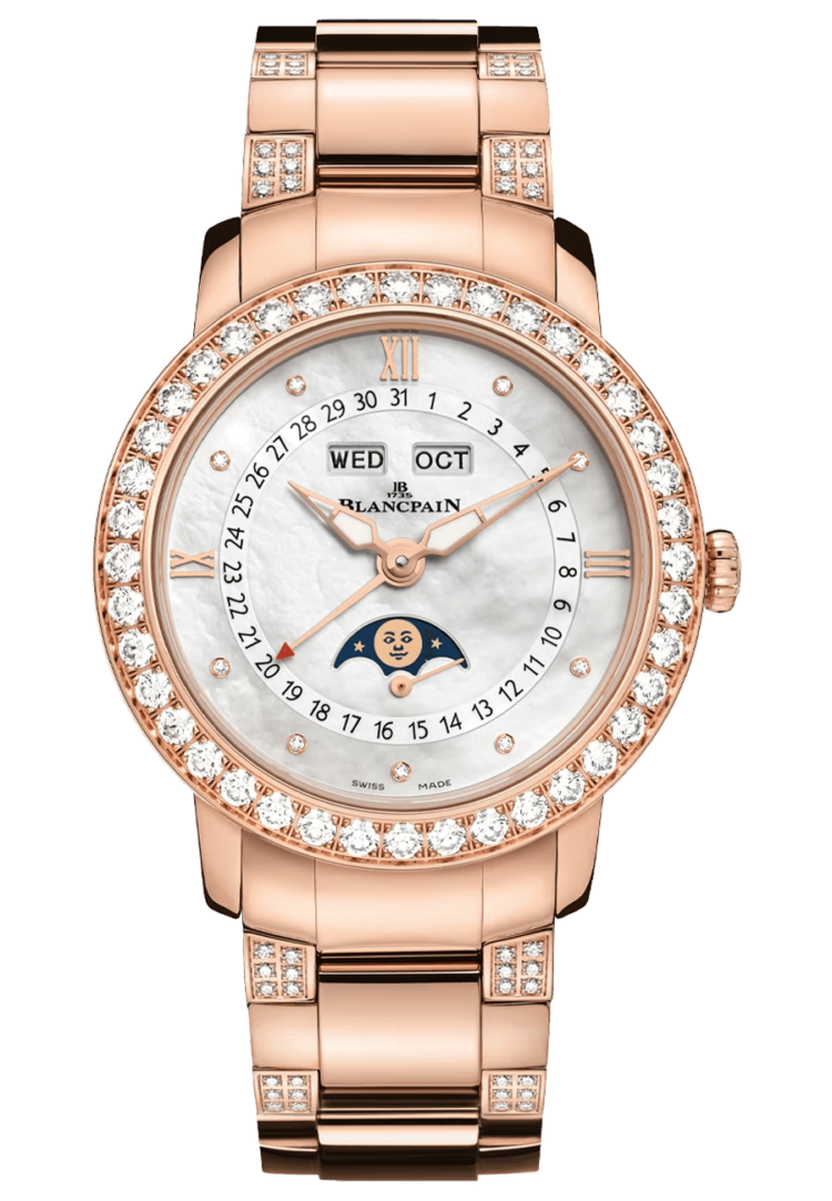 Blancpain 3663 2954 89B Ladybird Quantieme Complet Red Gold Diamond Ladies Main image
