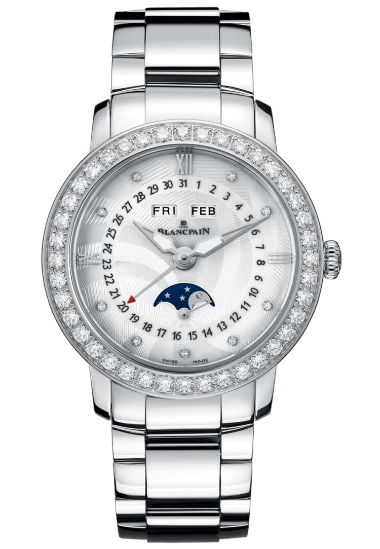 Blancpain 3663A 4654 71B Ladybird Quantieme Complet Steel Diamond Ladies Main image