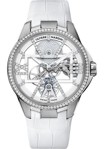 Ulysse Nardin 3713-260B/00 Blast Skeleton X 42mm Titanium Case White Dial White Leather Strap
