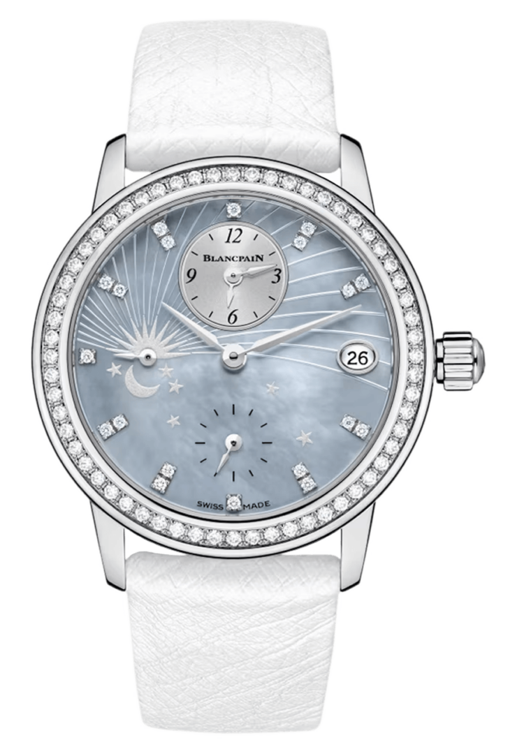Blancpain 3760 1954L 95A Ladybird Double Fuseau Horaire Diamond White Gold Ladies