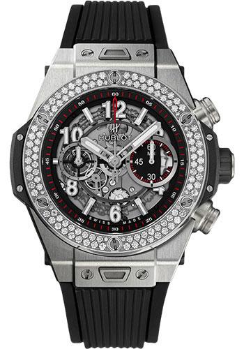 Hublot Big Bang 411.NX.1170.RX.1104 Unico Titanium Diamonds 45mm - Black Skeleton Dial