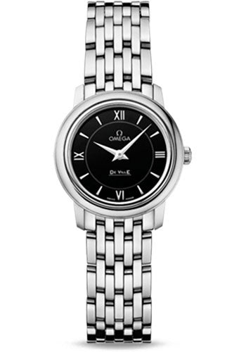 Omega De Ville 424.10.24.60.01.001 Prestige Quartz 24.4mm Steel Case - Black Dial