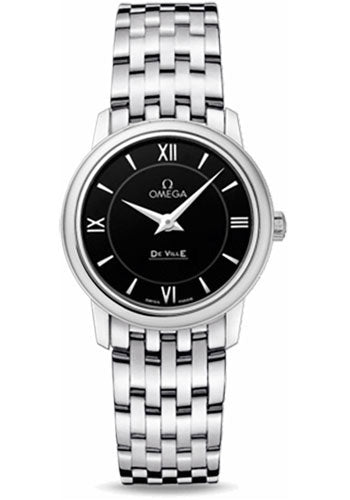 Omega De Ville 424.10.27.60.01.001 Prestige Quartz 27.4mm Steel Case - Black Dial
