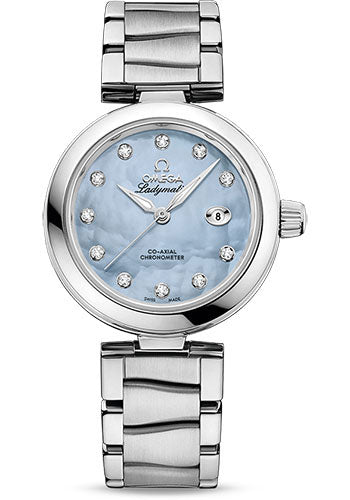 Omega De Ville 425.30.34.20.57.003 Ladymatic Omega Co-Axial 34mm Steel Case - Blue Diamond Dial Main image