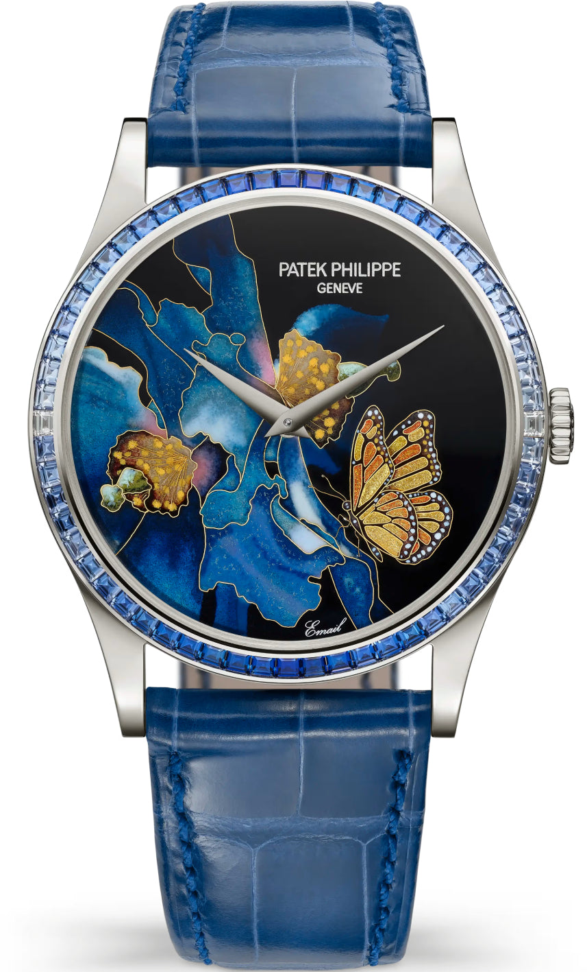 Patek Philippe Calatrava 5077/357G-001 White Gold / Blue Butterfly — 2026