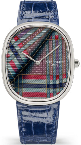 Patek Philippe Golden Ellipse 5738/50G-045 White Gold / Blue Tartan — 2026
