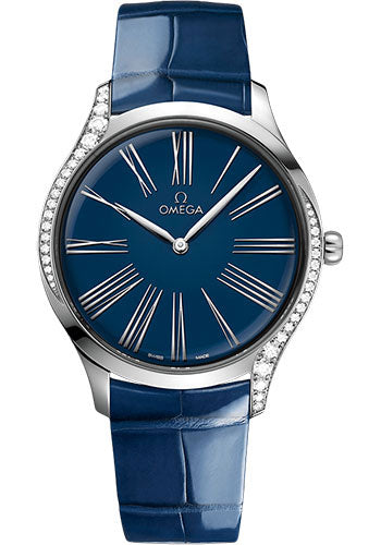 Omega De Ville 428.18.39.60.03.001 Tresor Quartz - 39mm Steel Case - Blue Opaline Pvd Dial - Blue Leather Strap Main image