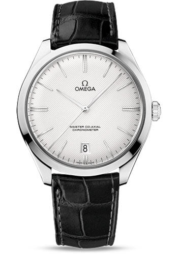 Omega De Ville 432.53.40.21.02.004 Tresor Omega Master Co-Axial 40mm White Gold Case - Silvery Dial - Black Leather Strap Main image