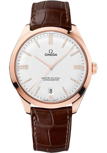 Omega De Ville 432.53.40.21.52.002 Tresor Master Co-Axial Limited Edition of 88 40mm Sedna Gold Case - Domed -Silver Dial - Brown Leather Strap Main image