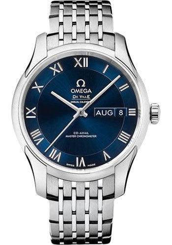 Omega De Ville 433.10.41.22.03.001 Hour Vision Co-Axial Master Chronometer Annual Calendar 41mm Steel Case - Two-Zone Blue Dial