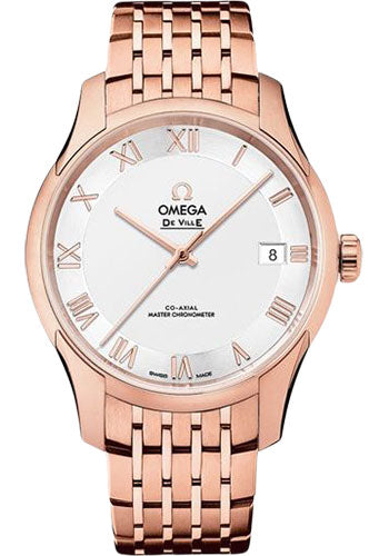 Omega De Ville 433.50.41.21.02.001 Hour Vision Co-Axial Master Chronometer 41mm Sedna Gold Case - Two-Zone -Silver Dial