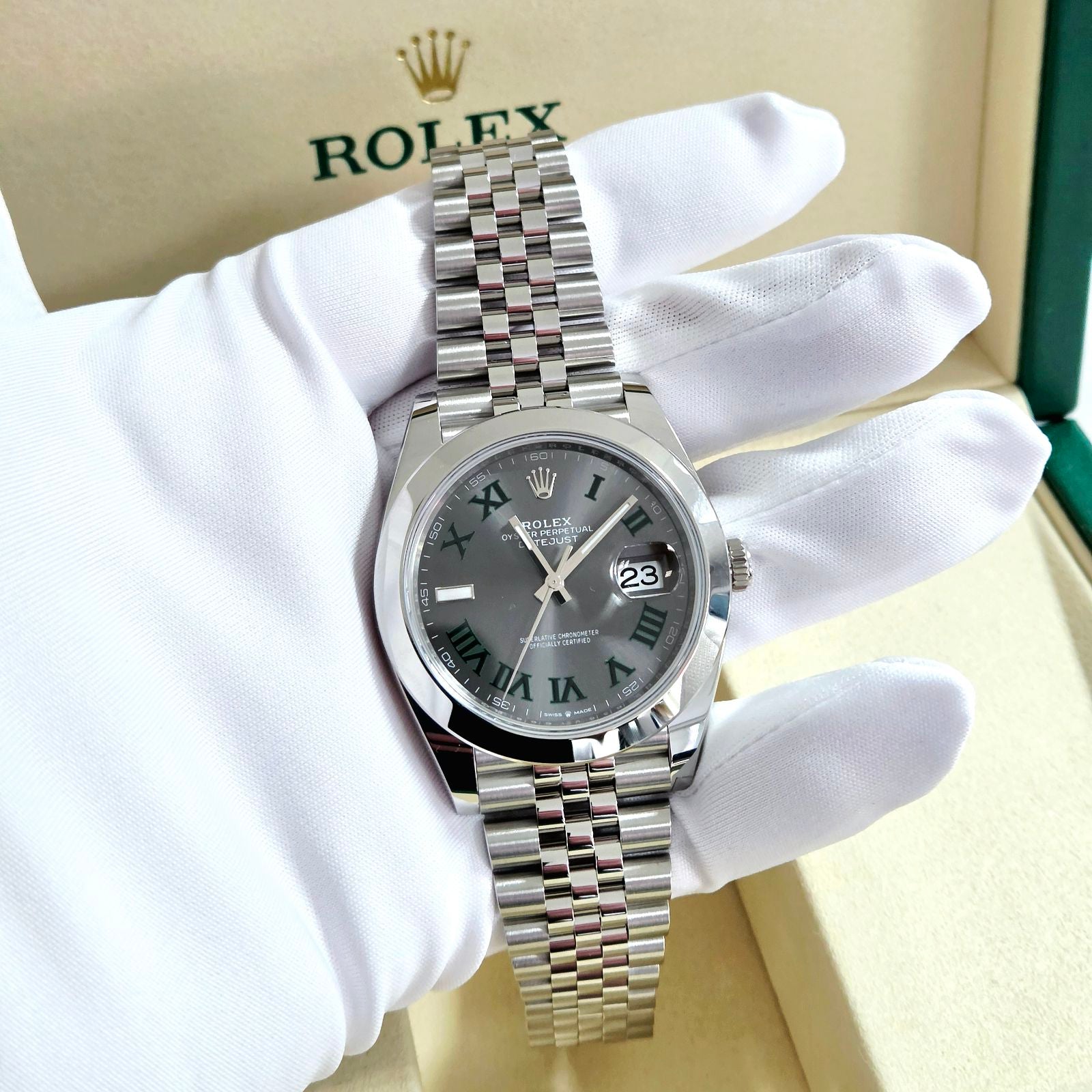 Rolex Datejust 126300 Wimbledon Jubilee Stainless Steel