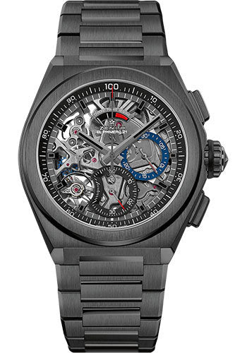 Zenith 49.9000.9004/78.M9000 Defy El Primero 21 Black Ceramic - Openworked Dial - Ceramic Bracelet Main image