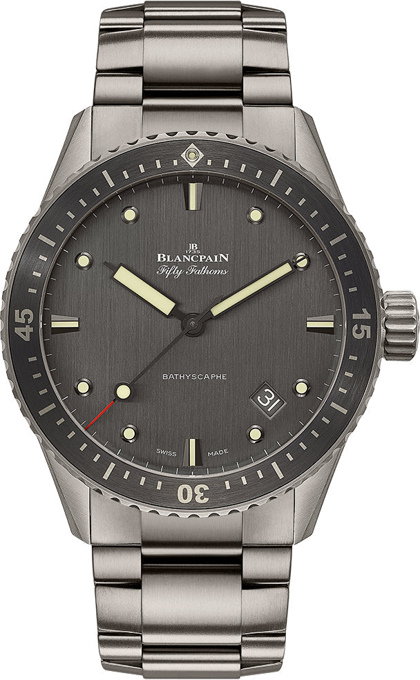 Blancpain 5000 1210 98S Fifty Fathoms Bathyscaphe Grey Titanium Men's